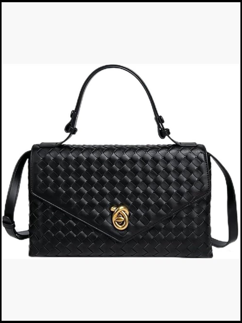 Woven Crossbody Satchel Bag Trendy Braided Top Handle Shoulder Purse Summer - Picture 1 of 7
